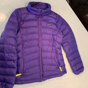 Patagonia girls purple puffer jacket (L 12)